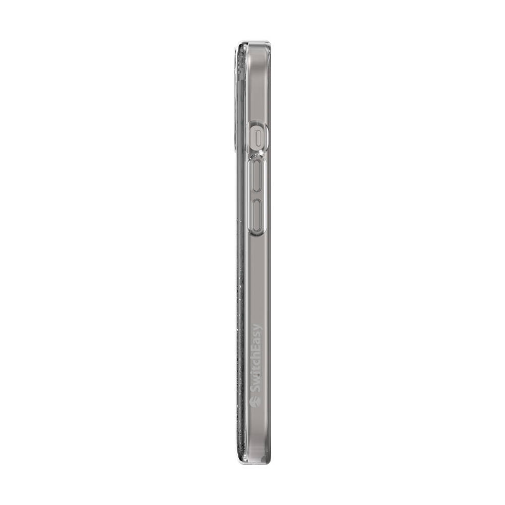 Apple iPhone 15 Kılıf M-safe Şarj Özellikli Parlayan Simli Şeffaf Lisanslı Switcheasy Starfield-M Kapak Renksiz