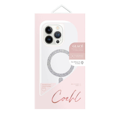 Apple iPhone 15 Kılıf M-safe Şarj Özellikli Simli Magnetik Coehl Glace Kapak Gümüş