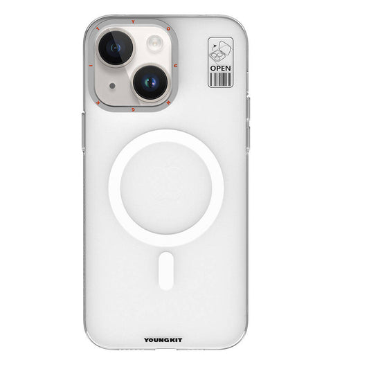 Apple iPhone 15 Case M-safe Charging Stand YoungKit Hermit Bracket Series Cover Colorless 