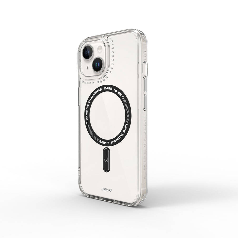 Apple iPhone 15 Case M-safe Charging Feature Wiwu Basic Color J Series Cover Gray 