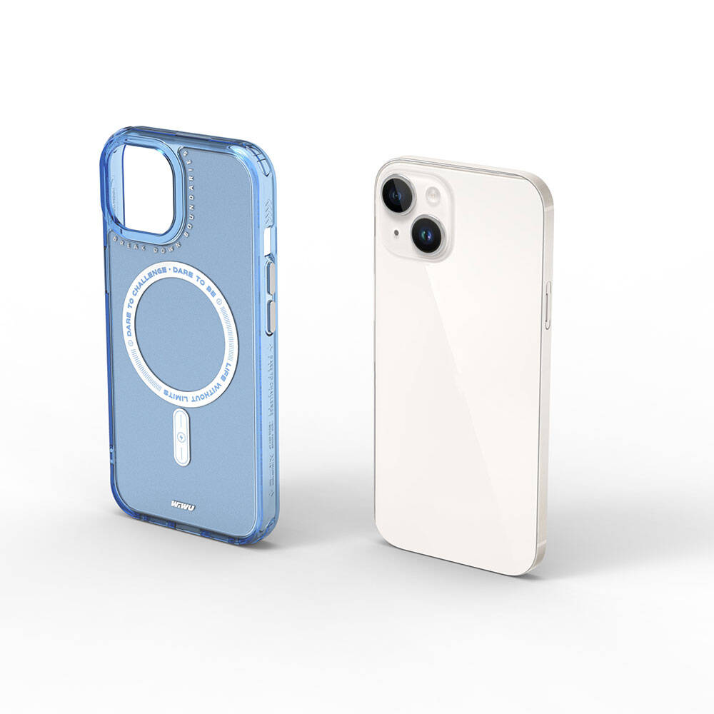 Apple iPhone 15 Case M-safe Charging Feature Wiwu Basic Color J Series Cover Gray 