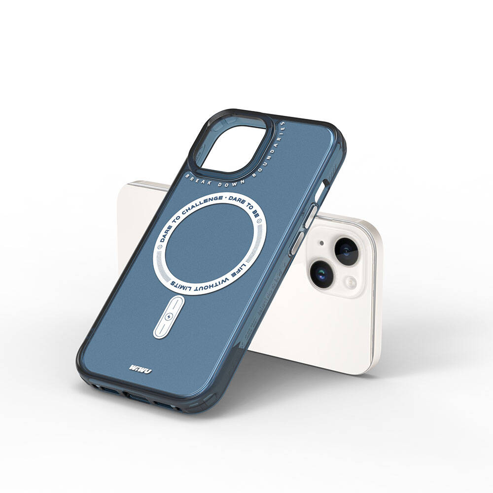 Apple iPhone 15 Case M-safe Charging Feature Wiwu Basic Color J Series Cover Gray 