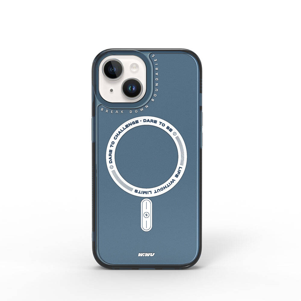 Apple iPhone 15 Case M-safe Charging Feature Wiwu Basic Color J Series Cover Gray 