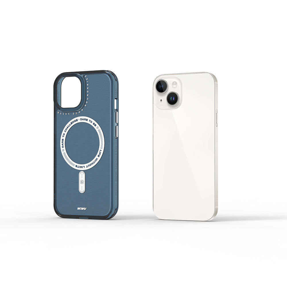 Apple iPhone 15 Case M-safe Charging Feature Wiwu Basic Color J Series Cover Gray 