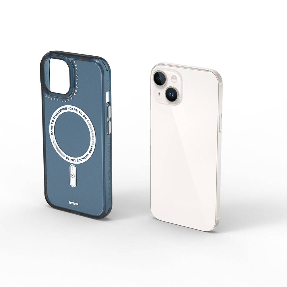 Apple iPhone 15 Case M-safe Charging Feature Wiwu Basic Color J Series Cover Gray 