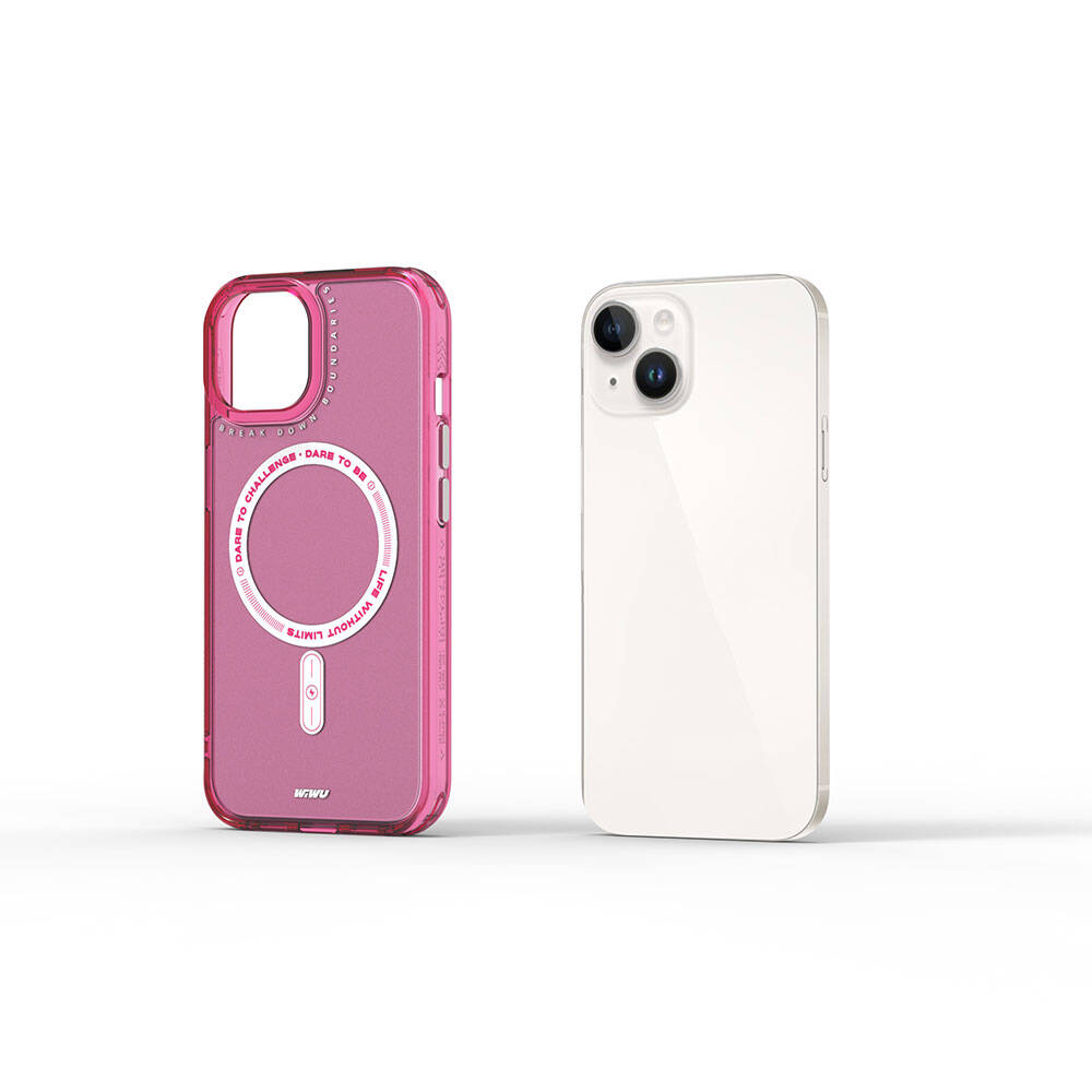 Apple iPhone 15 Case M-safe Charging Feature Wiwu Basic Color J Series Cover Gray 