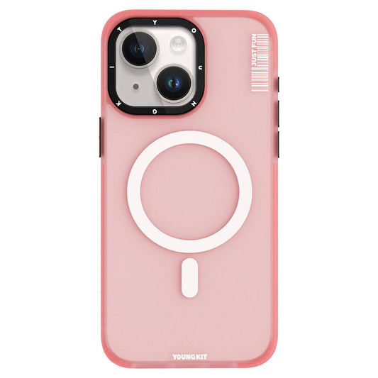 Apple iPhone 15 Case M-safe Charging Feature Youngkit Colored Sand Series Cover Pink 