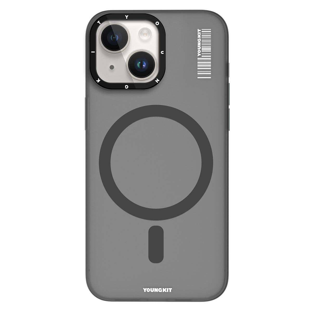 Apple iPhone 15 Case M-safe Charging Feature Youngkit Hidden Sand Series Cover Gray 