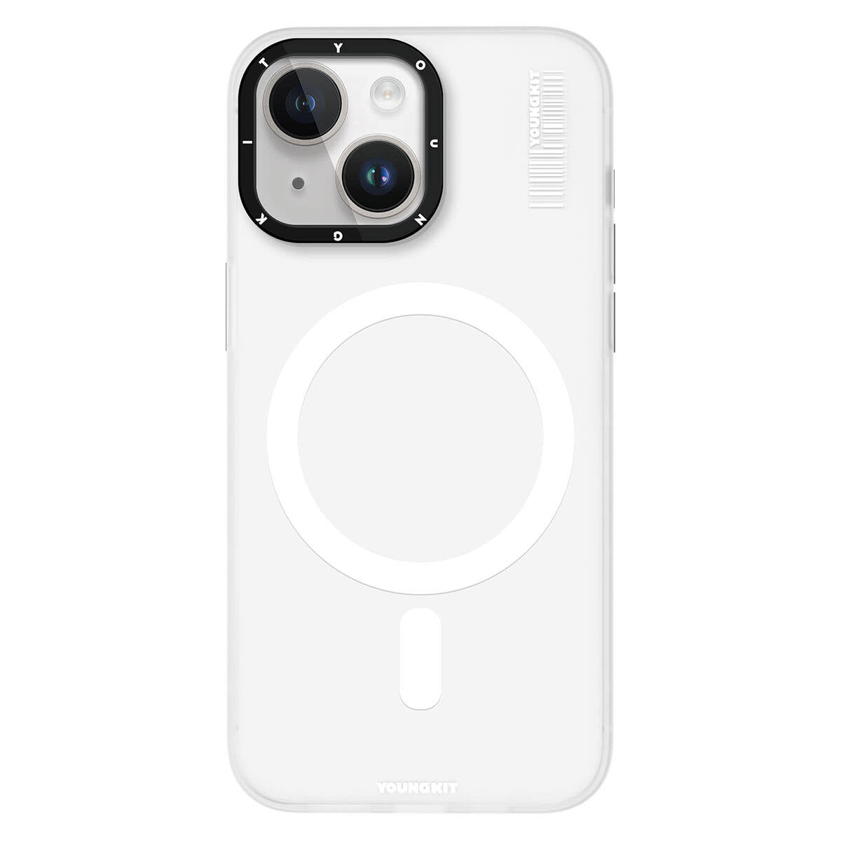 Apple iPhone 15 Case M-safe Charging Feature Youngkit Hidden Sand Series Cover White 