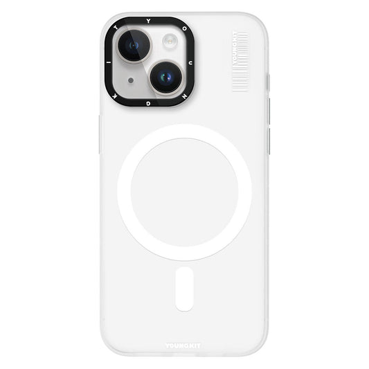 Apple iPhone 15 Case M-safe Charging Feature Youngkit Hidden Sand Series Cover White 