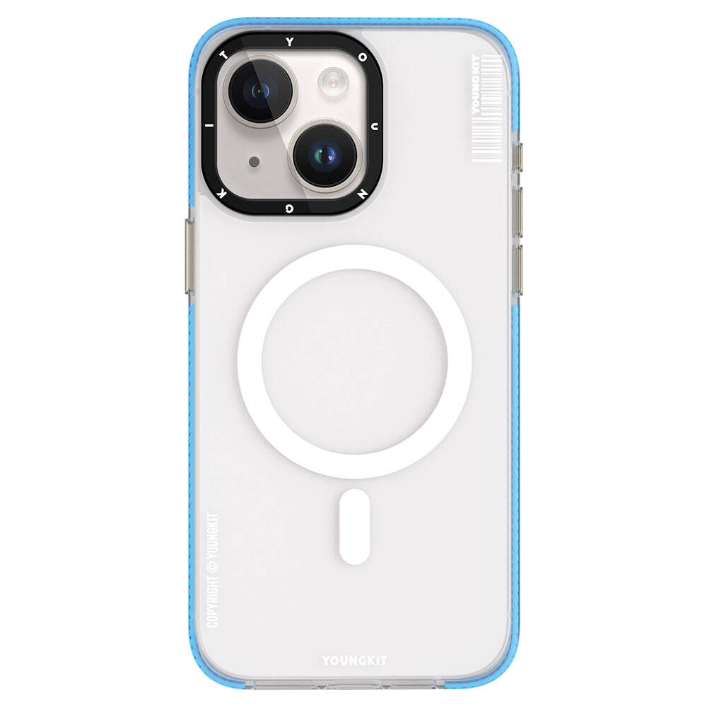 Apple iPhone 15 Case M-safe Charging Feature Youngkit Jiansha Series Cover Blue 
