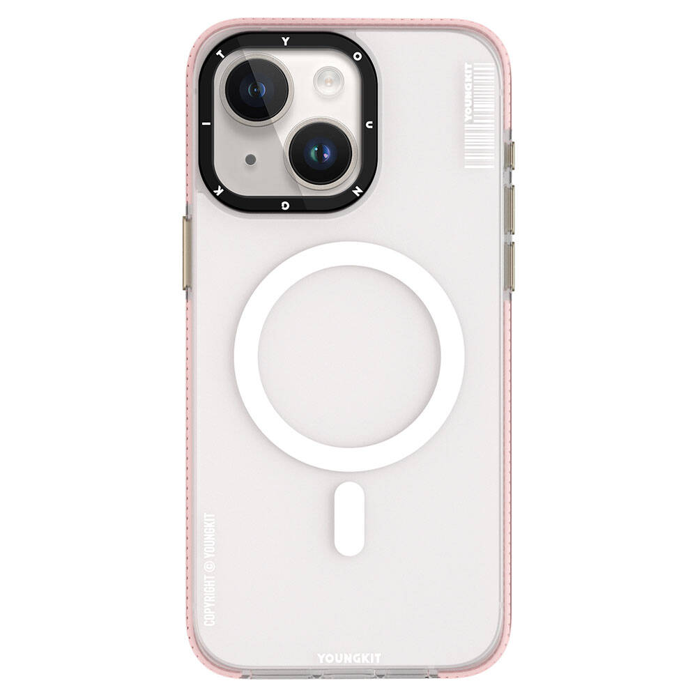 Apple iPhone 15 Case M-safe Charging Feature Youngkit Jiansha Series Cover Pink 