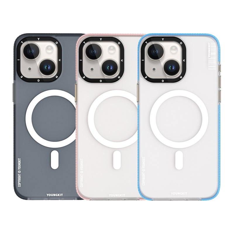 Apple iPhone 15 Case M-safe Charging Feature Youngkit Jiansha Series Cover Blue 