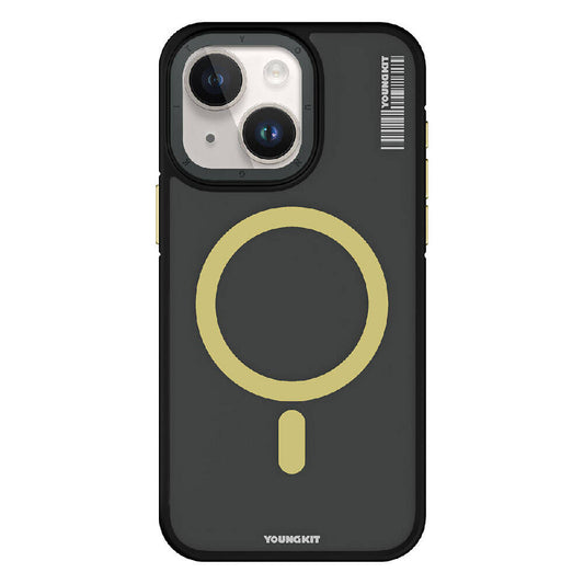 Apple iPhone 15 Case M-safe Charging Feature Youngkit Rock Sand Series Cover Yellow 