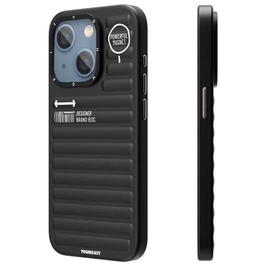 Apple iPhone 15 Case Matte Color Design YoungKit Original Series Cover Black 