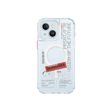 Apple iPhone 15 Case SkinArma M-safe Charging Feature Text Patterned Airbag Design Orion Cover Colorless 