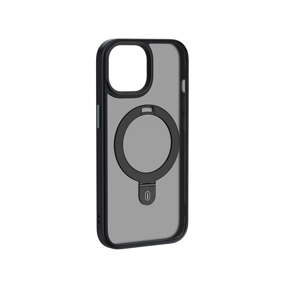 Apple iPhone 15 Case Wiwu ZMM-010 M-safe Charging Feature Matte Back Surface Stand Cover Blue 
