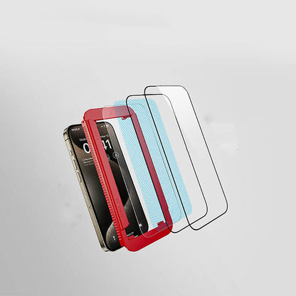 Apple iPhone 15 Plus Casebang Clear HD Ekran Koruyucu + Kolay Uygulama Aparatı Renksiz
