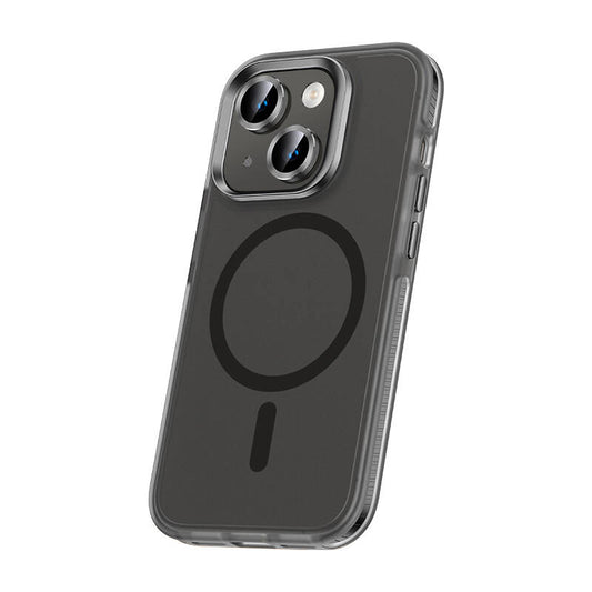 Apple iPhone 15 Plus Kılıf Airbagli M-safe Wireless Şarj Özellikli Lens Koruyuculu Zore Klaptika Kapak