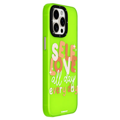 Apple iPhone 15 Plus Kılıf Bethany Green Tasarımlı Youngkit Sweet Language Kapak Gri