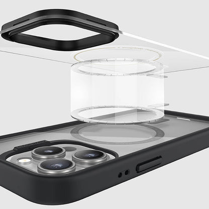 Apple iPhone 15 Plus Kılıf M-safe Şarj Özellikli Casebang Body Frame Kapak Siyah