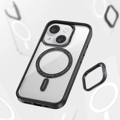 Apple iPhone 15 Plus Kılıf M-safe Şarj Özellikli Casebang Body Frame Kapak Siyah