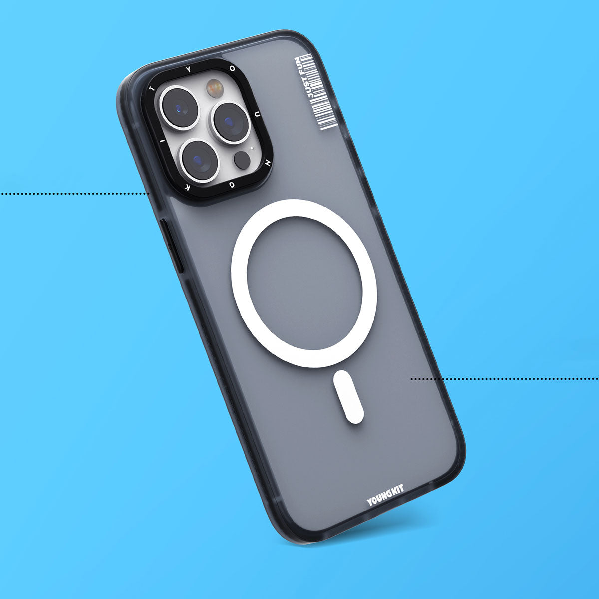 Apple iPhone 15 Plus Kılıf M-safe Şarj Özellikli Youngkit Colored Sand Serisi Kapak Pembe