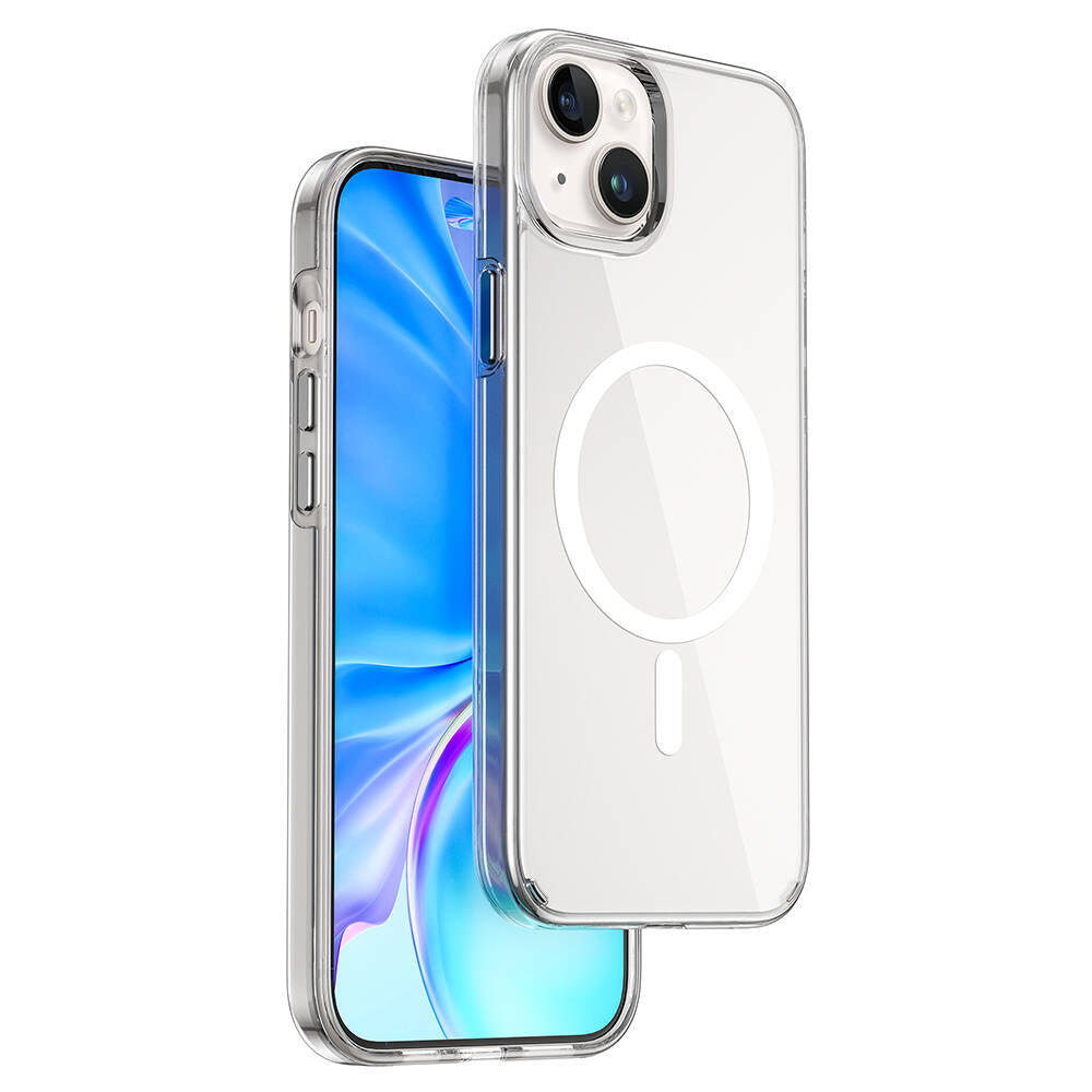 Apple iPhone 15 Plus Case Wiwu BC-022 Transparent Cover with M-safe Charging Function Colorless 