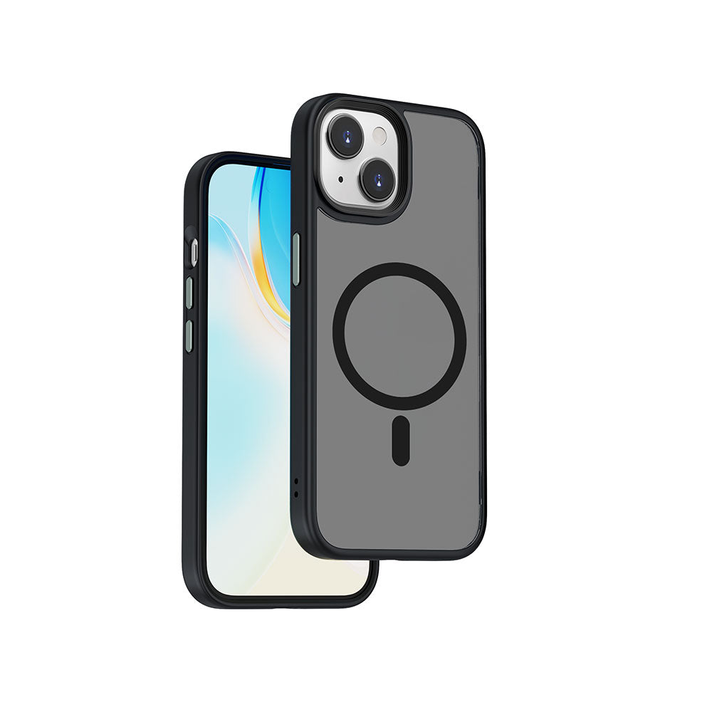 Apple iPhone 15 Plus Case Wiwu FGG-011 M-safe Charging Camera Protection Cover Blue 