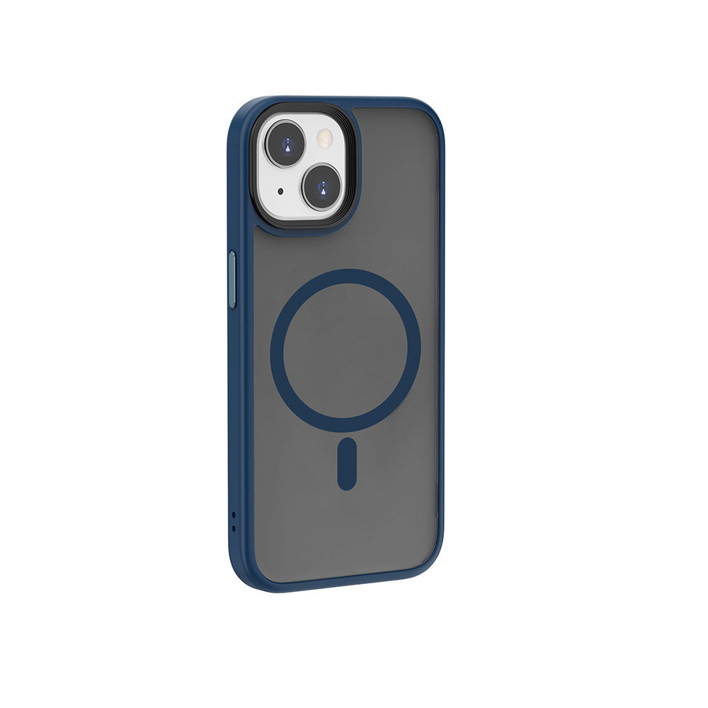 Apple iPhone 15 Plus Case Wiwu FGG-011 M-safe Charging Camera Protection Cover Blue 
