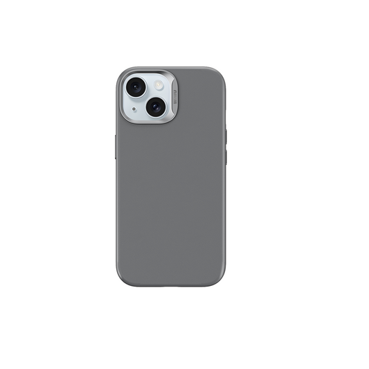 Apple iPhone 15 Plus Case Wiwu SP-019 Vegan Leather Cover with M-safe Charging Gray 