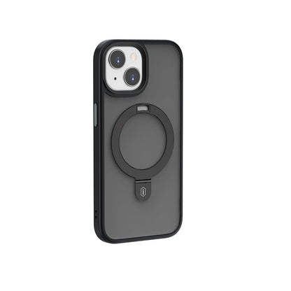 Apple iPhone 15 Plus Kılıf Wiwu ZMM-010 M-safe Şarj Özellikli Mat Arka Yüzey Standlı Kapak