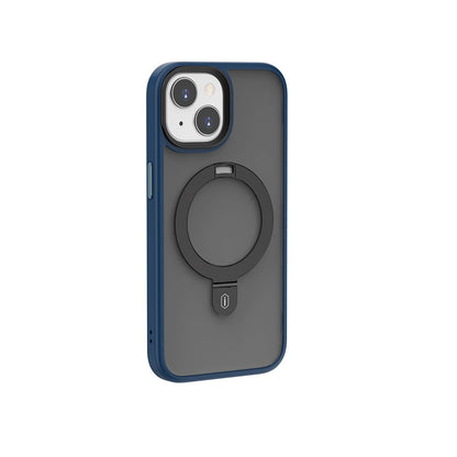 Apple iPhone 15 Plus Kılıf Wiwu ZMM-010 M-safe Şarj Özellikli Mat Arka Yüzey Standlı Kapak