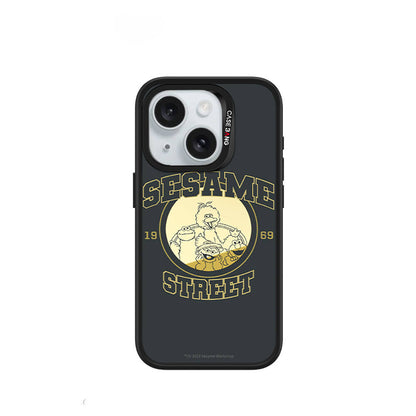Apple iPhone 15 Plus M-safe Şarj Özellikli Casebang Sesame Street Serisi Mıknatıslı Arka Panel Siyah