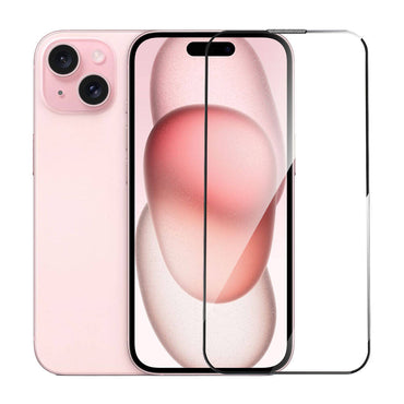 Apple iPhone 15 Plus Wiwu GT-008 Polymer Oleophobic Coating Transparent Smooth Tempered Glass Screen Protector 10-Pack Black 