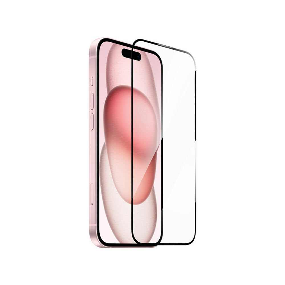 Apple iPhone 15 Plus Wiwu GT-014 Polymer Oleophobic Coating Transparent Smooth Tempered Glass Screen Protector 25-Pack Black 
