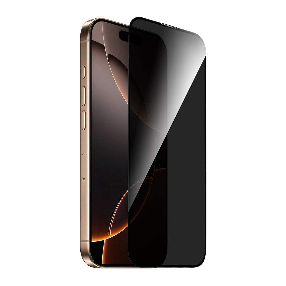 Apple iPhone 15 Plus Wiwu GT-021 Titan Guard Series Shock Absorbing Hybrid Polymer Privacy Screen Protector Film + Easy Application Tool Black 