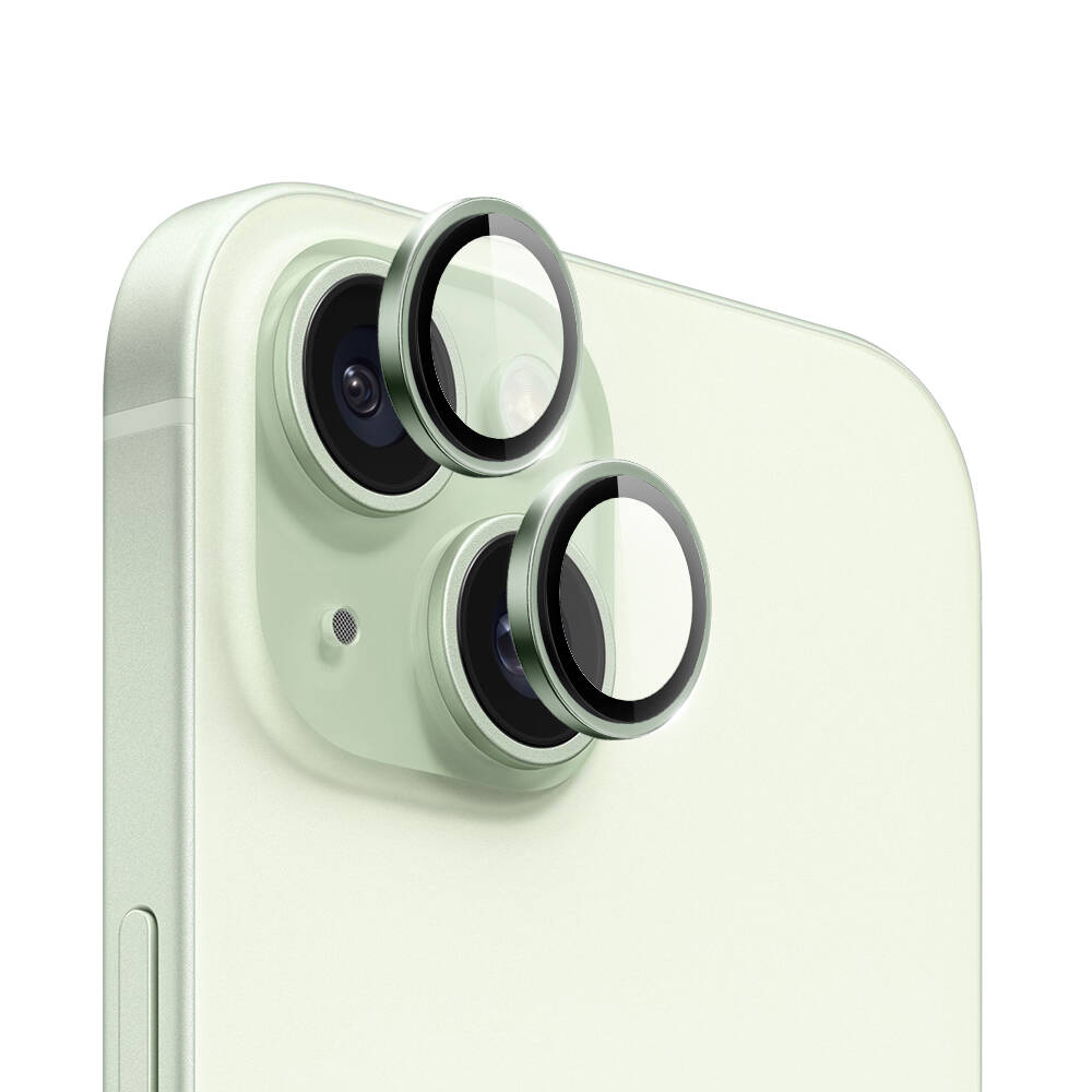 Apple iPhone 15 Plus Wiwu LG-004 PVD Lens Guard Metal Camera Lens Protector Green 