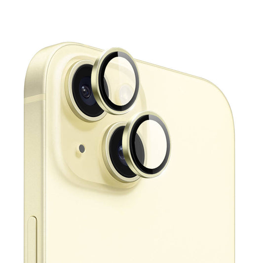 Apple iPhone 15 Plus Wiwu LG-004 PVD Lens Guard Metal Camera Lens Protector Yellow 