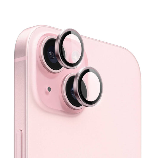 Apple iPhone 15 Plus Wiwu LG-004 PVD Lens Guard Metal Camera Lens Protector Pink 