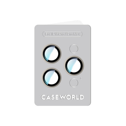 Apple iPhone 15 Pro Max CaseWorld Alloy Serisi Oleofobik Anti Reflective Kamera Lens Koruyucu Titanyum-Gri
