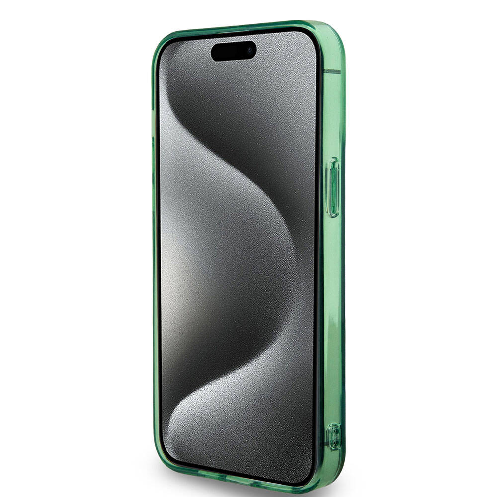 Apple iPhone 15 Pro Kılıf BMW M-safe Şarj Özellikli Transparan Tricolor Stripes Orjinal Lisanslı Kapak Gri