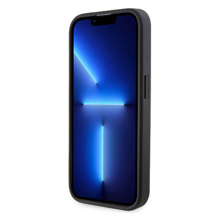 Apple iPhone 15 Pro Kılıf BMW Orjinal Lisanslı M Şerit ve Logolu Standlı Kapak Siyah