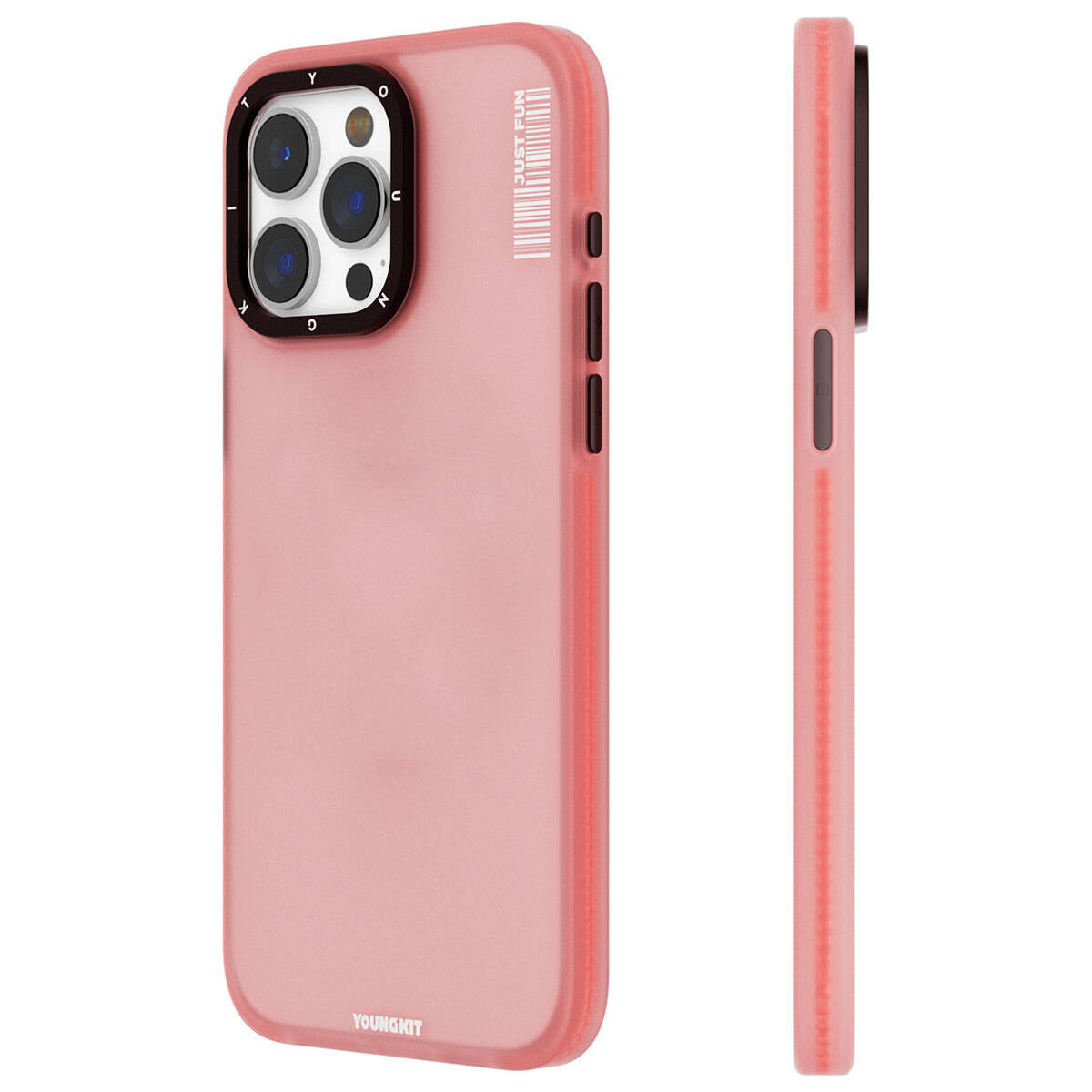 Apple iPhone 15 Pro Case Frosted Matte Design Youngkit Colored Sand Series Cover Black 