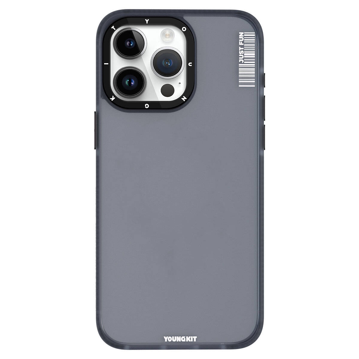 Apple iPhone 15 Pro Case Frosted Matte Design Youngkit Colored Sand Series Cover Black 