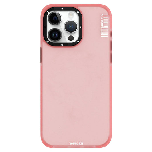 Apple iPhone 15 Pro Case Frosted Matte Design Youngkit Colored Sand Series Cover Pink 