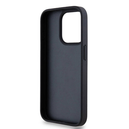 Apple iPhone 15 Pro Kılıf DKNY Orjinal Lisanslı 3D Yazılı Repeat Texture Pattern Kapak Siyah