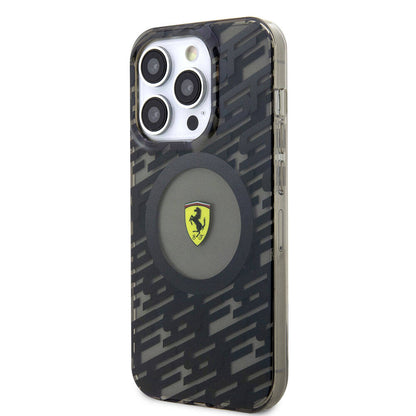 Apple iPhone 15 Pro Kılıf Ferrari Orjinal Lisanslı M-safe Şarj Özellikli Multi SF Kapak Sarı