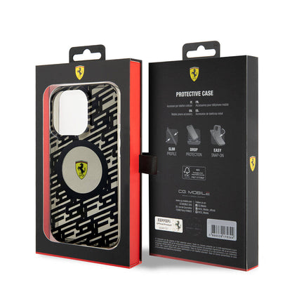 Apple iPhone 15 Pro Kılıf Ferrari Orjinal Lisanslı M-safe Şarj Özellikli Multi SF Kapak Sarı