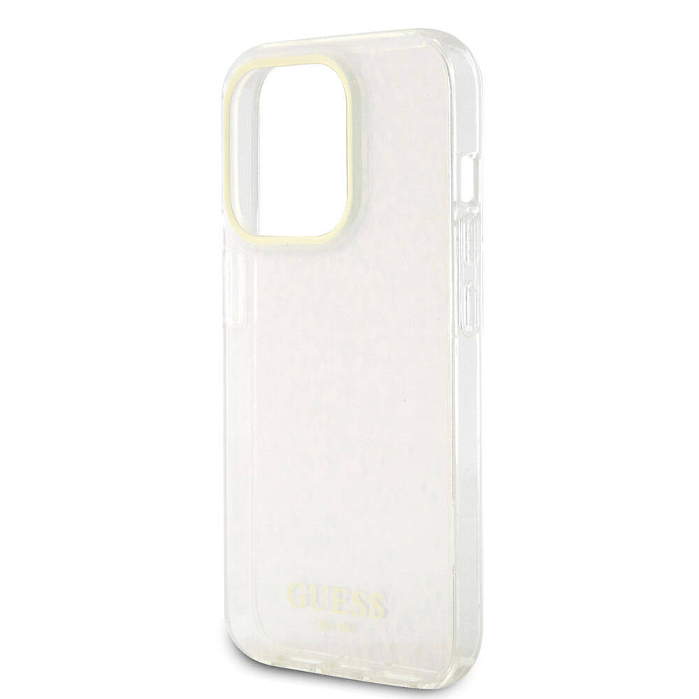 Apple iPhone 15 Pro Case Guess Original Licensed Mirror Disco Cover Colorful with Text Logo